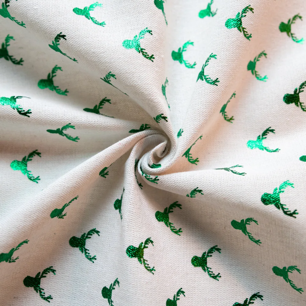 Простая зеленая скатерть с рождественским лосем бежевая льняная хлопковая