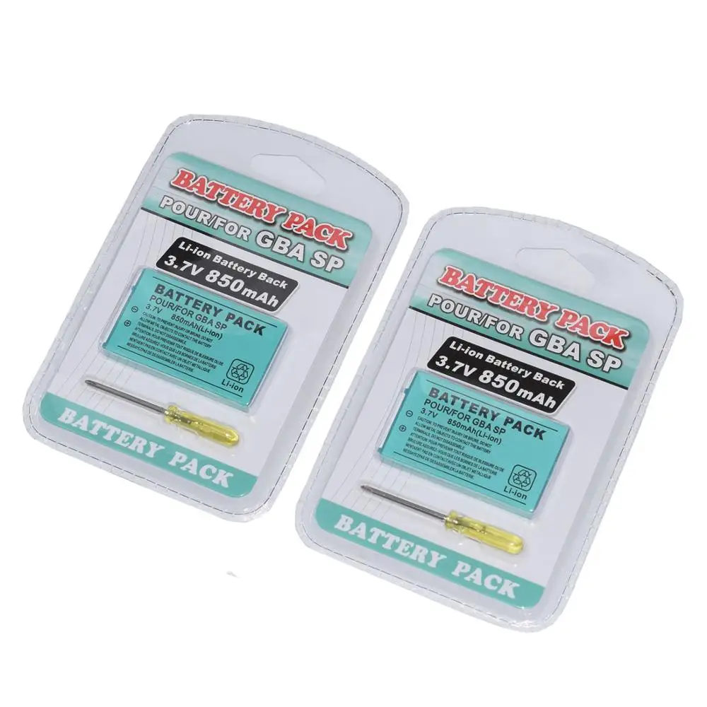 Аккумуляторная батарея 2pk для Nintendo GBA SP Gameboy Advance 3 7 В с инструментом|Батареи| |