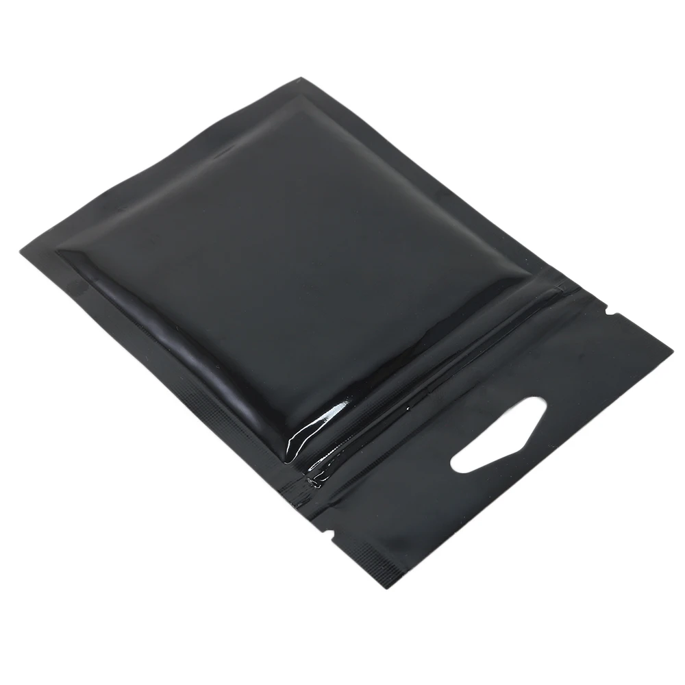

8x11cm Heat-Sealable Foil Flat Plastic Packaging Bag With Hang Hole Tear Notch Pouch 100Pcs Small Item Zipper Lock Storage Bags
