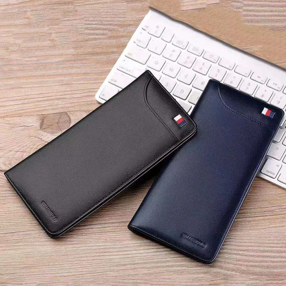 Мужской кошелек роскошный брендовый высококачественный мужской длинный черный