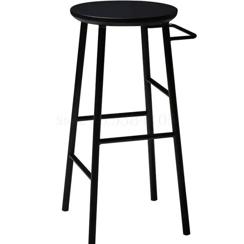 Скандинавский барный стул железное одноцветное дерево Европейский современный