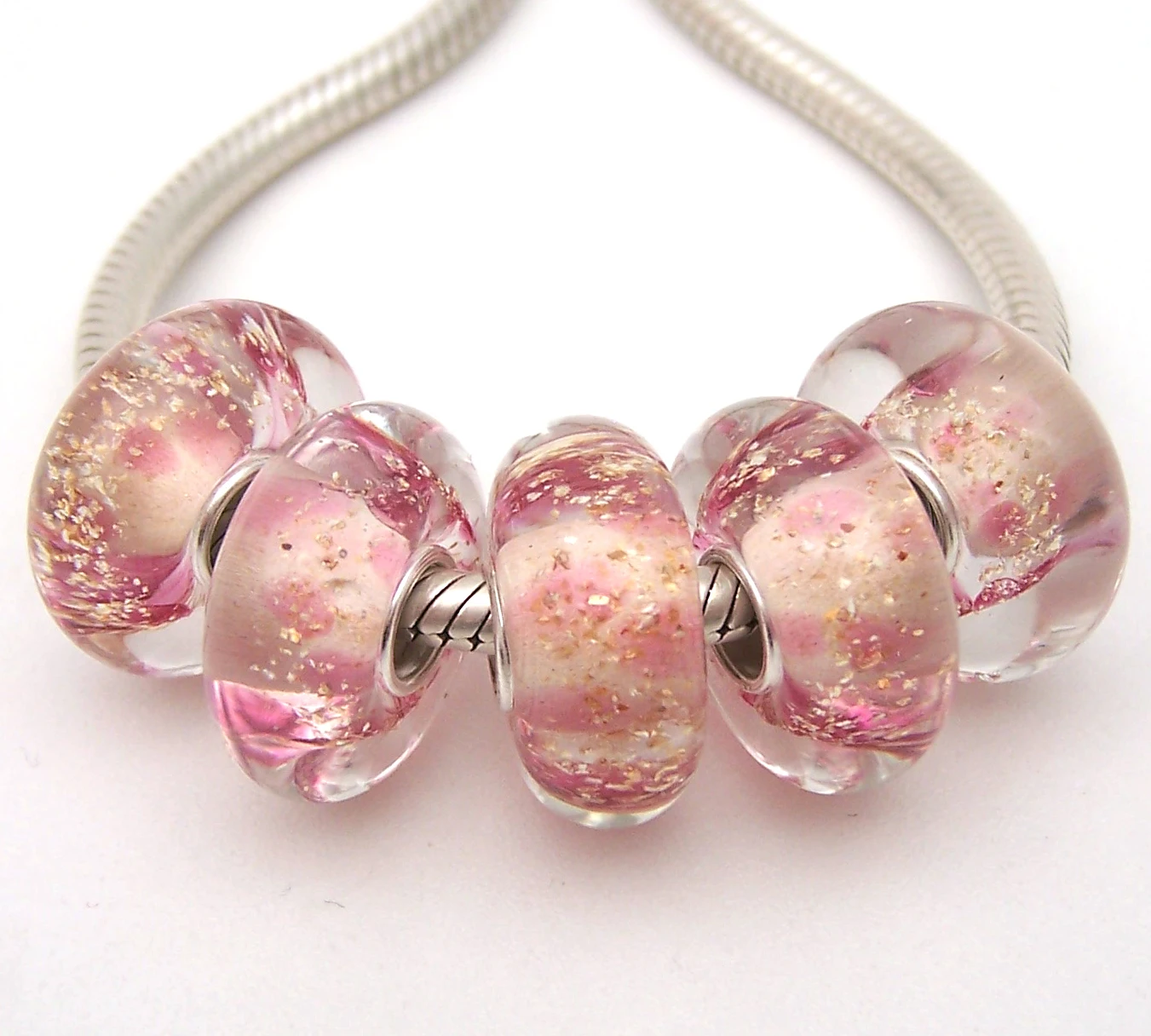 

JGWGT 2087 5X 100% Authenticity S925 Sterling Silver Beads Murano Glass beads Fit European Charms Bracelet diy jewelry Lampwork