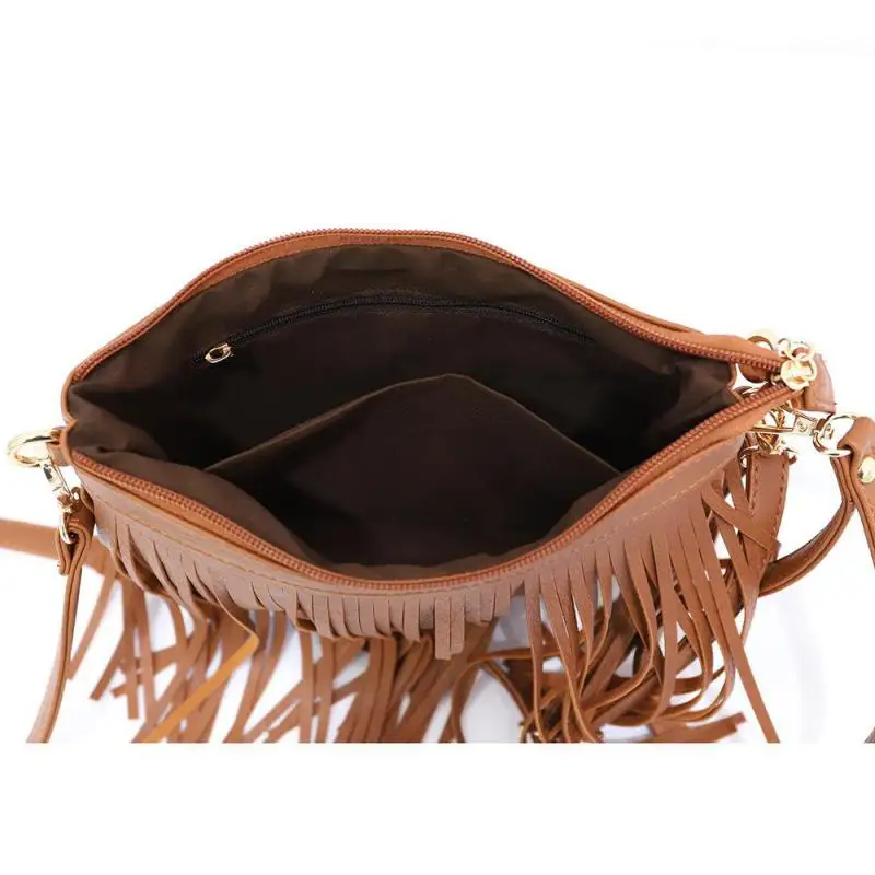 

YourSeason Fashion Crossbody Bags For Ladies 2021 Solid Color Casual Women Shoulder PU Leather Tassel Bag Large Capacity