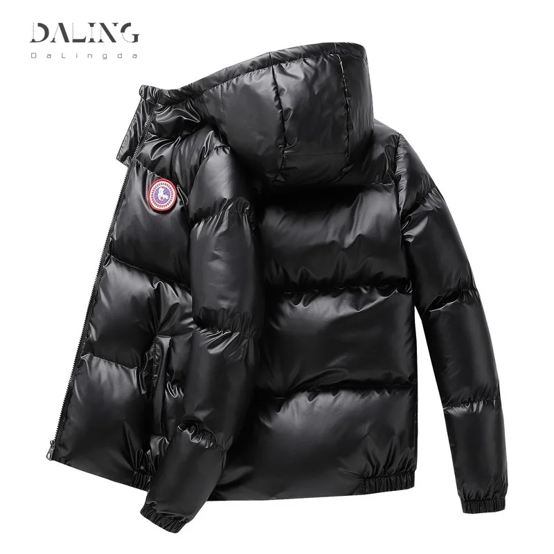 

Cotton men's tide brand 2020 autumn and winter new thick winter plus fat code bright cotton jacket fat coat cotton-padded jacket