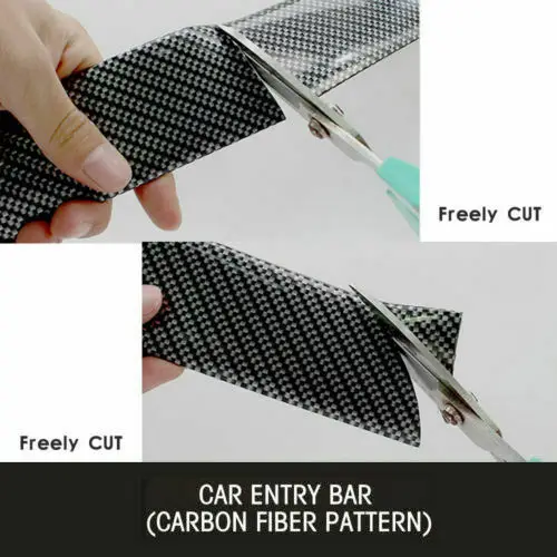 Car Carbon Fiber Rubber Styling Door Sill Protector For Peugeot 206 207 208 301 307 308 407 408 508 607 2008 3008 4008 5008 RCZ | Внешние