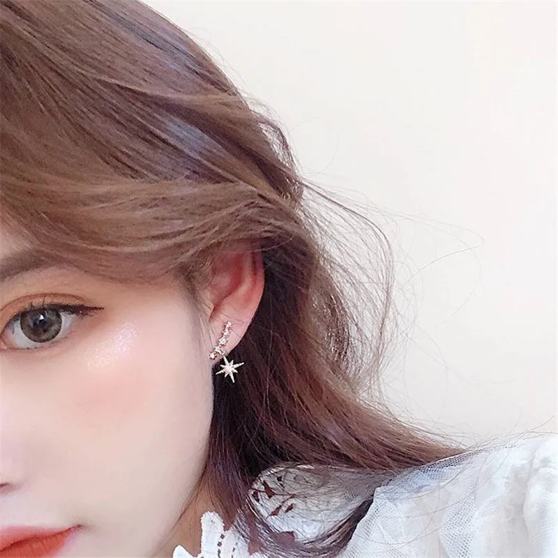 

Bacolod Gold Silver Color Women's Starfish Earrings 2020 Fashion Party Office Birthday Jewelry Beauty Female Simple Stud Earring