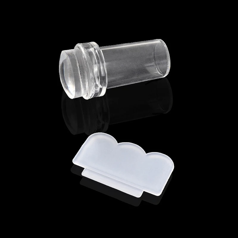 

Mini Transparent Jelly Nail Art Stamper Scraper Set DIY Polish Design Print Silicone Stamp Stamping Tools Nails Accessories 2021