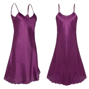 Новинка, женская одежда для сна из ледяного шелка, летняя ночная рубашка, сексуальная модная кружевная одежда для сна, легкое и удобное приталенное платье на бретелях