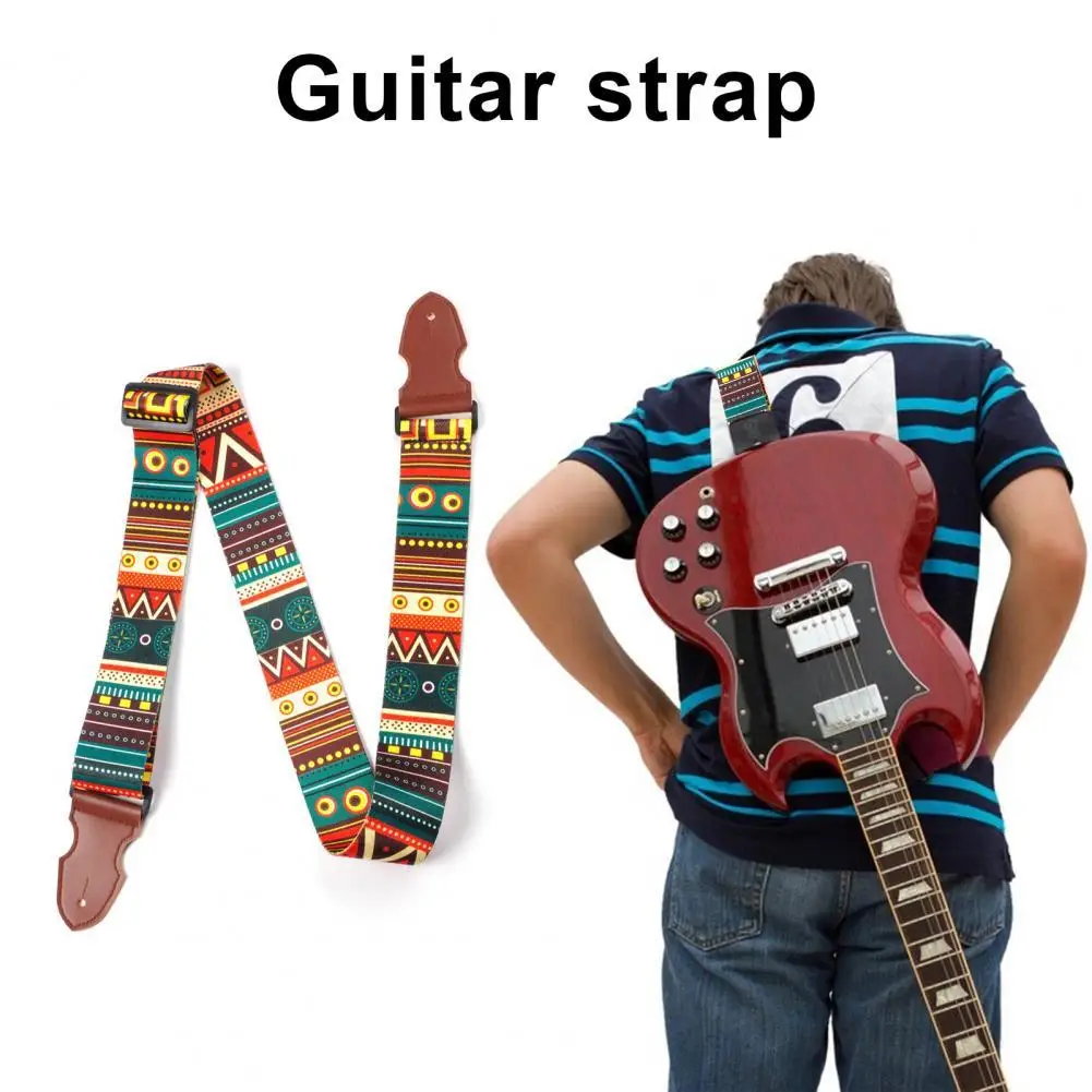 

Guitar Strap Folk-Custom Style Anti-Slip Ultra Long Wear-Resistant Soft Comfortable Guitar Hanging Belt for Concert