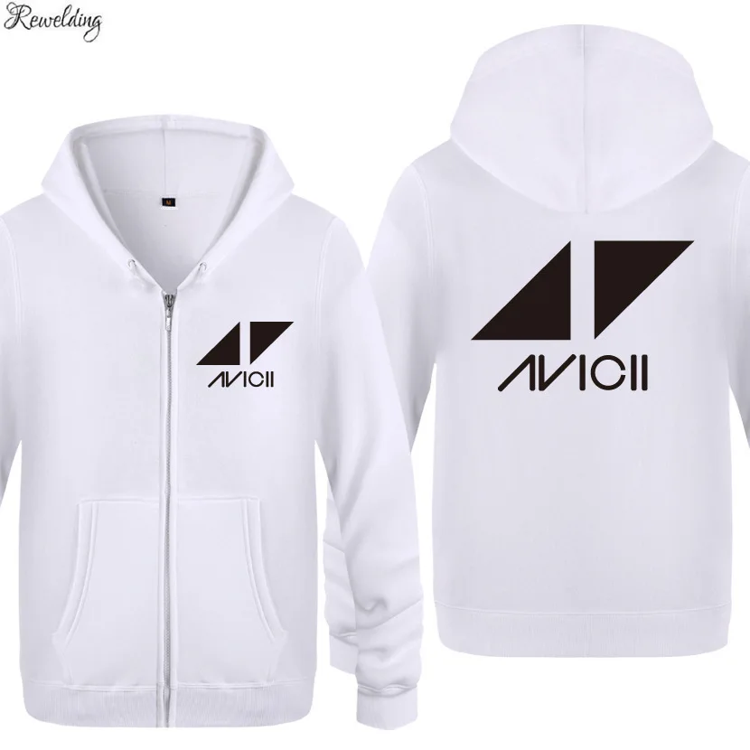 Рок-н-ди-Джея Avicii Толстовки с принтом Для мужчин в стиле хип-хоп флисовая куртка