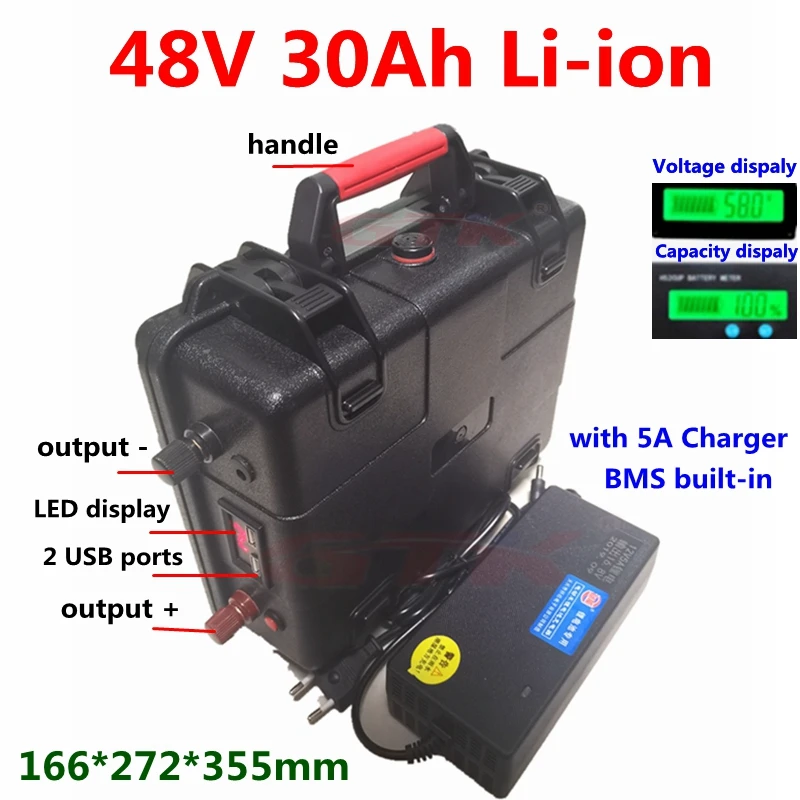 48V 30ah 20ah комплект литий ионных батарей bms 13s ионный аккумулятор для 2000w 1500w мотоцикл