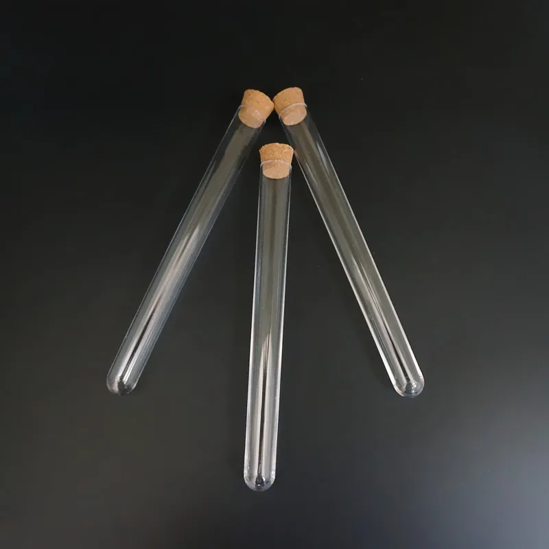 Прозрачные пластиковые пробирки с пробками круглые пробки для лабораторных