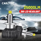 25000LM D2S D4S HID фара 3000K 4300K 6000K H7 H1 H11 H8 H9 9005 HB3 9006 HB4 D2R D4R 9012 HIR2 360 LED CSP чипы 100W Xenon