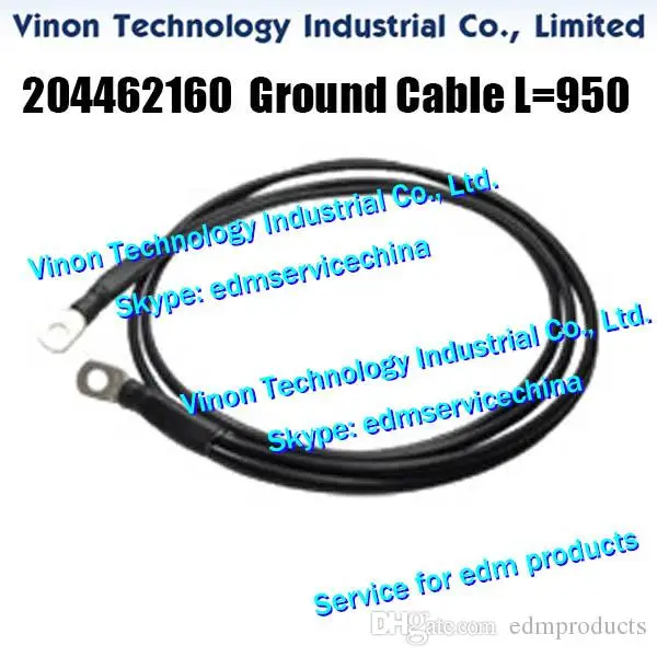 

204462160 Ground Cable Upper Left L=950mm for ROBOFIL 2020. Charmilles C446216, 446.216, 446.216.0 edm Power Supply Cable 24.54.