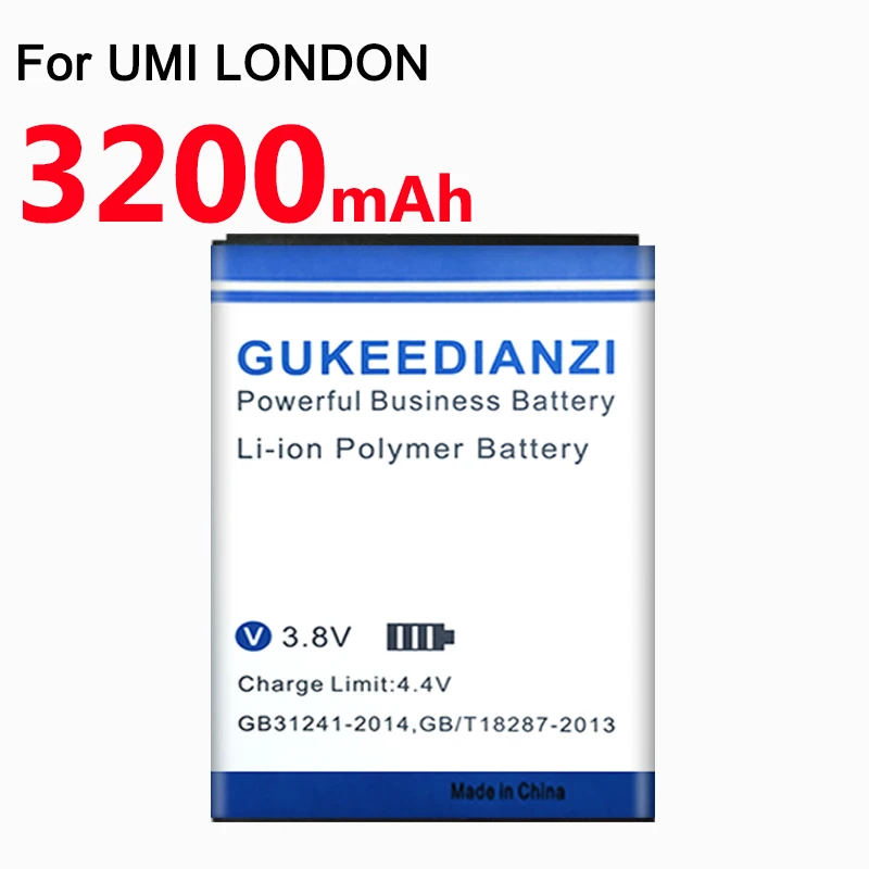 GUKEEDIANZI мобильный телефон аккумулятор Лондон для UMI LONDON 3200mAh Высокое качество/100%