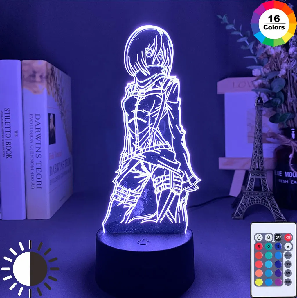 3d лампа атака на детей ночник для украшения комнаты светодиодный ночной