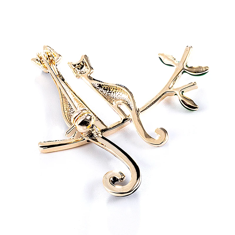 Women Children Couple Cats On The Branch Brooches Enamel Vivid Jewelry Sweater Dress Scarf Bag Pins Daily Accessories Gifts | Украшения и