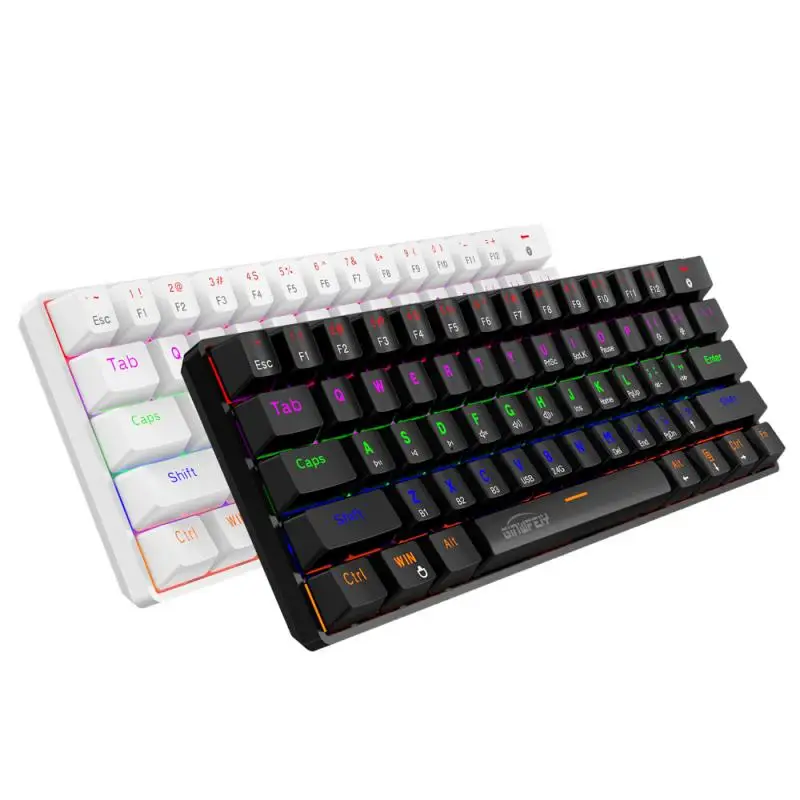 

Portable 2.4G 61 Keys Wireless Bluetooth Three-mode Gaming Keyboard JX300 Blue Switch Luminous Mechanical Keyboard For Laptop PC