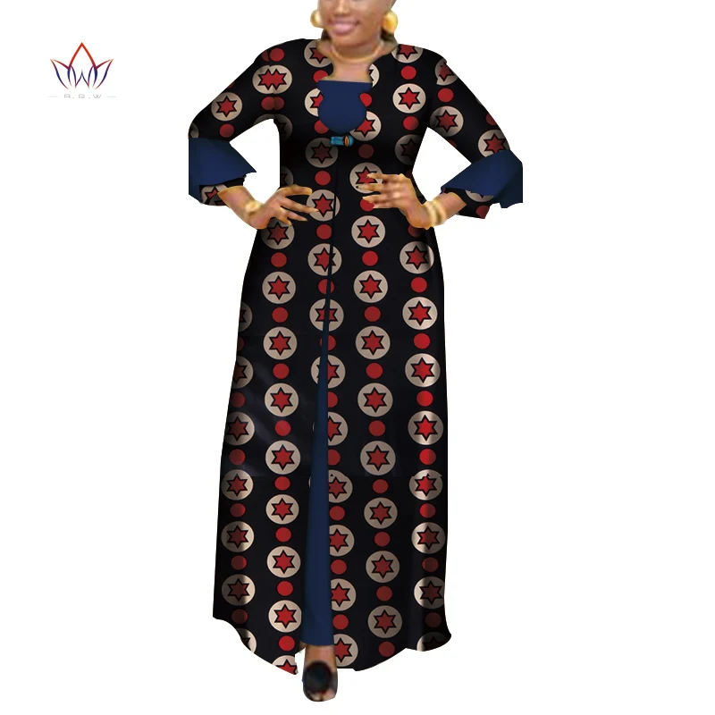 Vestidos комплект из обуви в африканском стиле платья для Для женщин Дашики элегантное праздничное платье размера плюс Srapless традиционная африканская Костюмы WY3880 - Цвет: 8