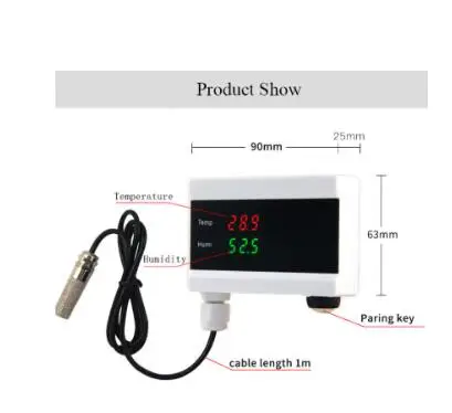 

Tuya Smart home Temperature Humidity Alarm Sensor Thermometer Hygrometer Detector Home Digital Display Android App Alert