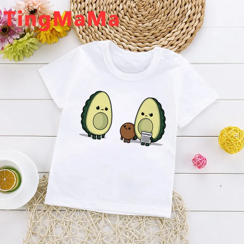 

Avocado top tshirt kids camisas school lovely fashion animal print tees