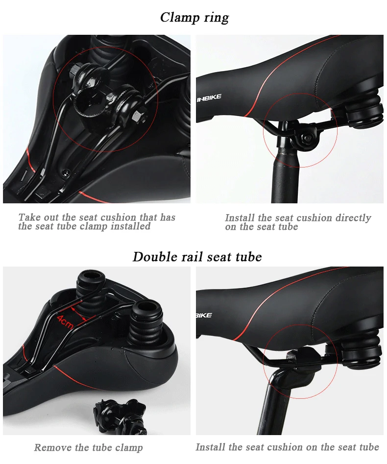 Велосипедное седло с задним фонарем Увеличить MTB Дорожный велосипед Велоспорт