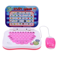 bilingual early educational learning machine kids laptop toys with mouse early education computer random color and patterns