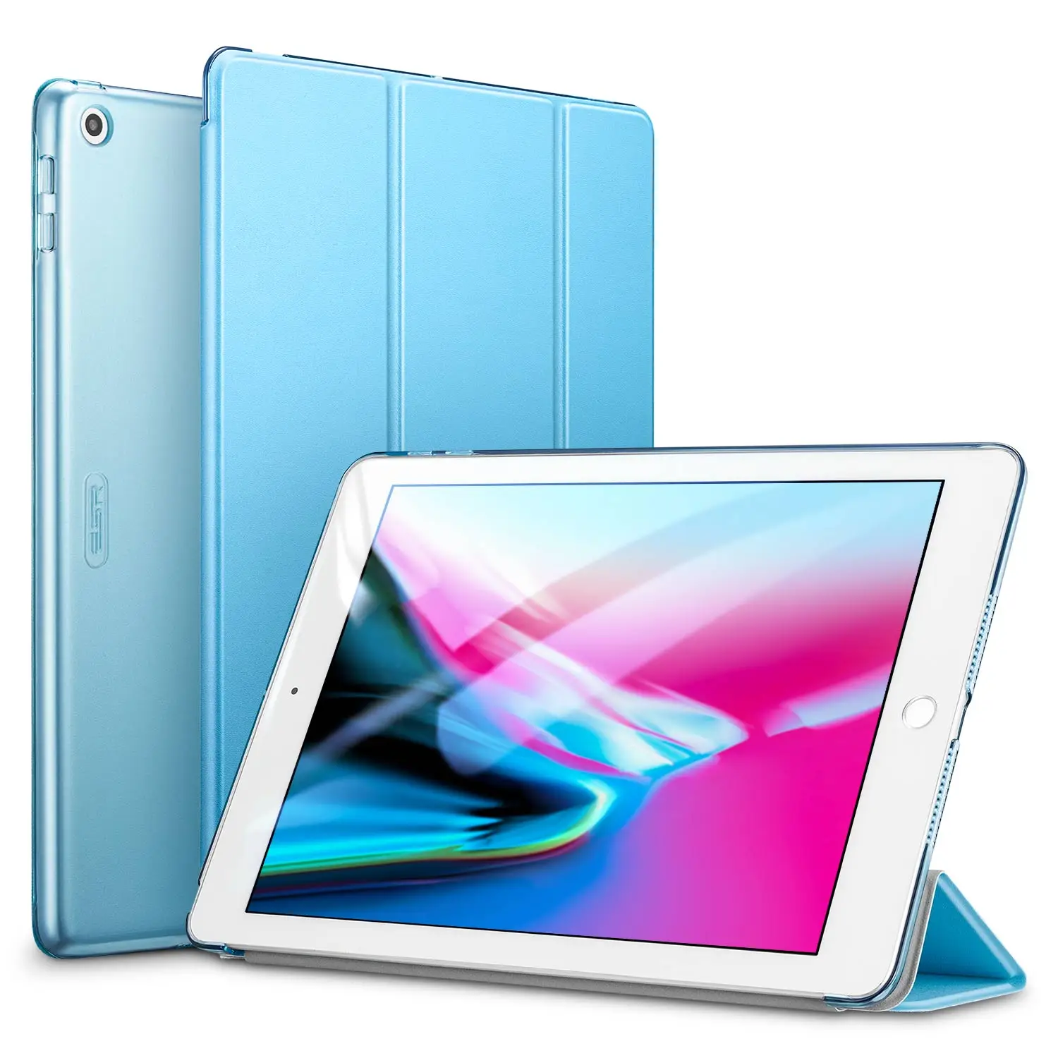 Цветной чехол ESR для iPad 9,7 дюймов, Ультратонкий чехол из искусственной кожи с функцией автоматического сна, Чехол для iPad 9,7& 6-го поколения