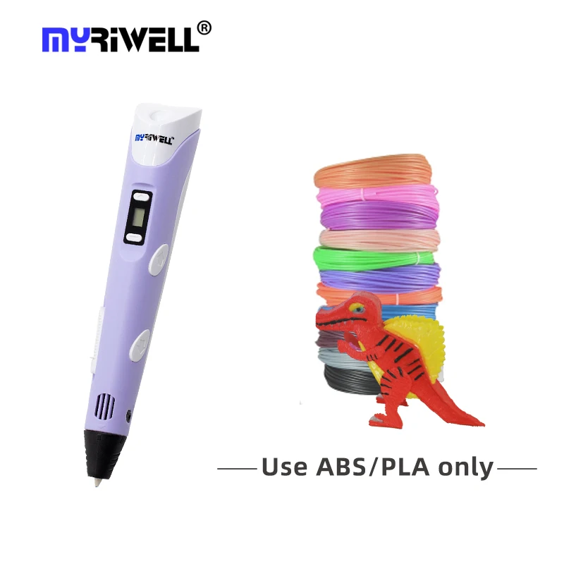 

Myriwell adapter Creative LCD Display Drawing 1.75mm ABS/PLA fast sent 3D Printing Pen For Kids Adults Russian 7 days delivery