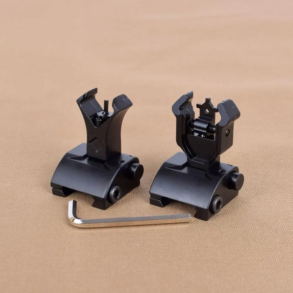 Тактический металлический низкий откидной передний и задний Железный прицел в