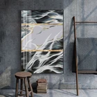 Абстрактный Золотой Фольга Зеленый картина, печатный плакат Большой Wall Art Pic для Гостиная проход Куадрос Abstractos Dorados живые картины