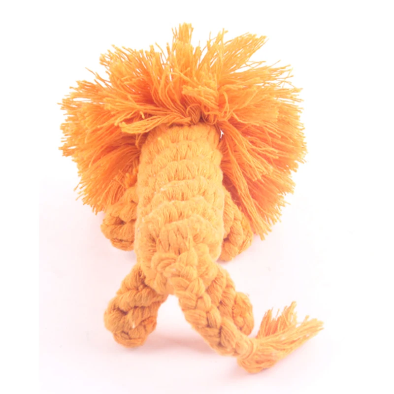 Жевательная игрушка в форме льва для собак Нетканая хлопковая веревка чистки