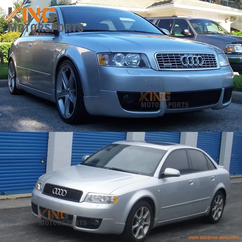 Подходит для 02 04 Audi A4 B6 V style переднего бампера спойлер боди из ПУ|Амортизаторы| |