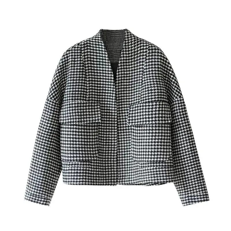 Manteau femme, Женское шерстяное клетчатое пальто с карманами, шерстяное пальто, куртка для женщин, женская утепленная верхняя одежда, куртка, пальто, chaquetas mujer