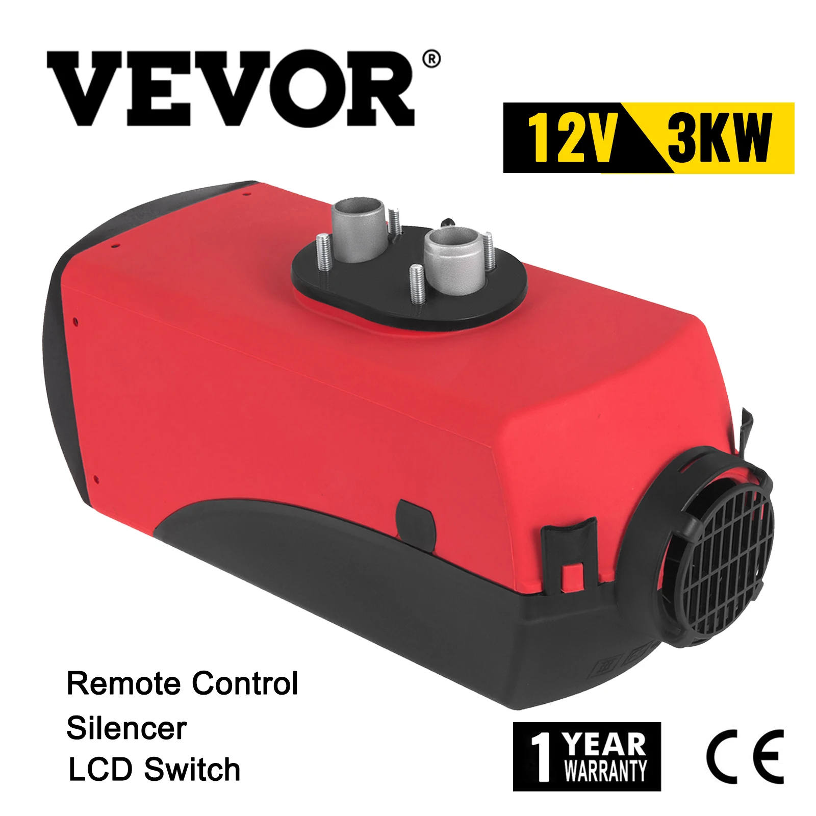 VEVOR 3 кВт 12 В Дизельный подогреватель воздуха с пультом дистанционного управления