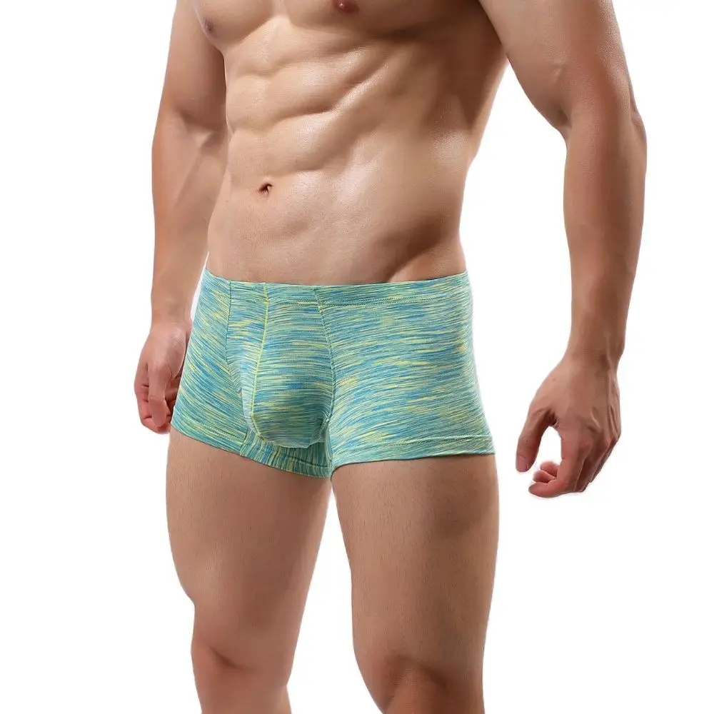 

Plus Size Camouflage U Convex Pouch Fantasy Boxers Underwear Breathable Stripe Boxer Underpants Gay Wear Fad Low Rise G-string