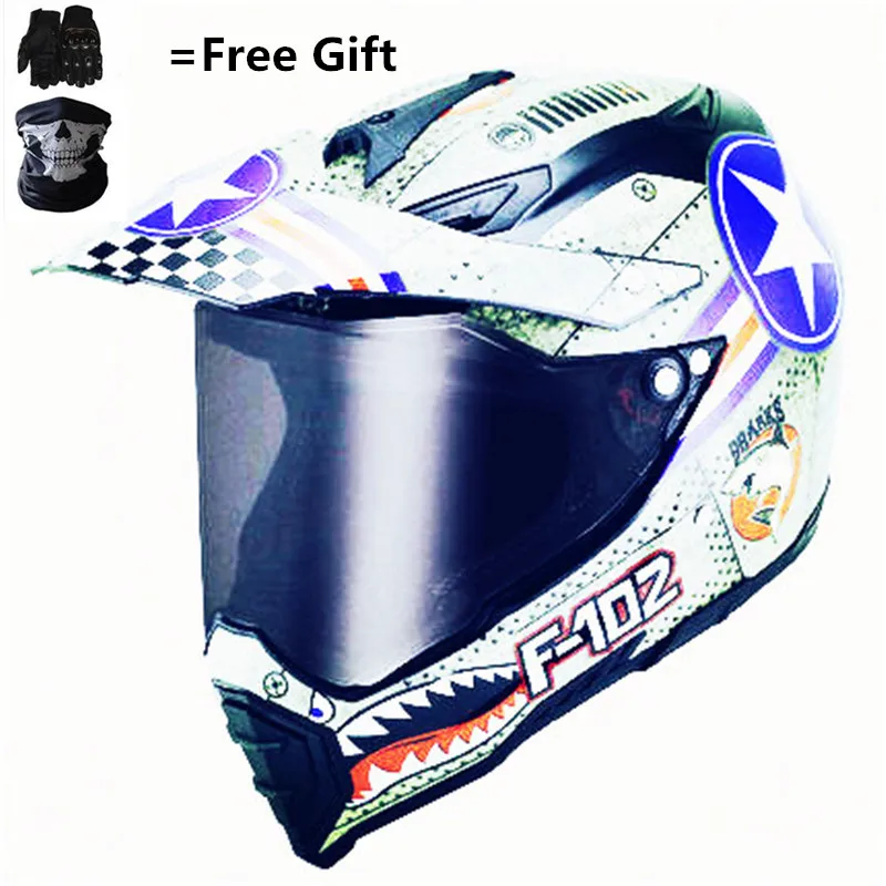 

DOT USA SDU ADULT Helmet for Dirtbike ATV Motocross MX Offroad Motorcyle Street bike Snowmobile HELMET with VISOR (Medium, S