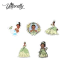 2021 Принцесса Тиана and Frog мультфильм Акриловые Броши эпоксидная смола акриловый значок