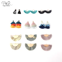 diy jewellery findings tassels for jewelry diy making triple layered textile tessel accessories componenets earring findings