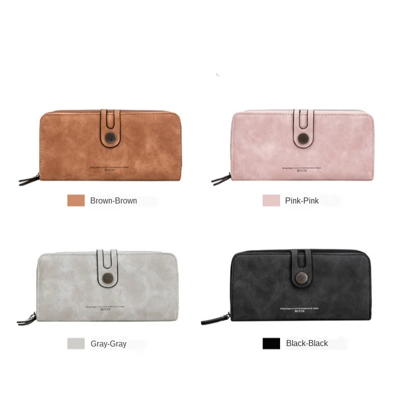 

2020 New Women's Long High Capacity Wallet of PU and Korean Small Fresh Wallet and Multi-card Purse with Zipper for Students