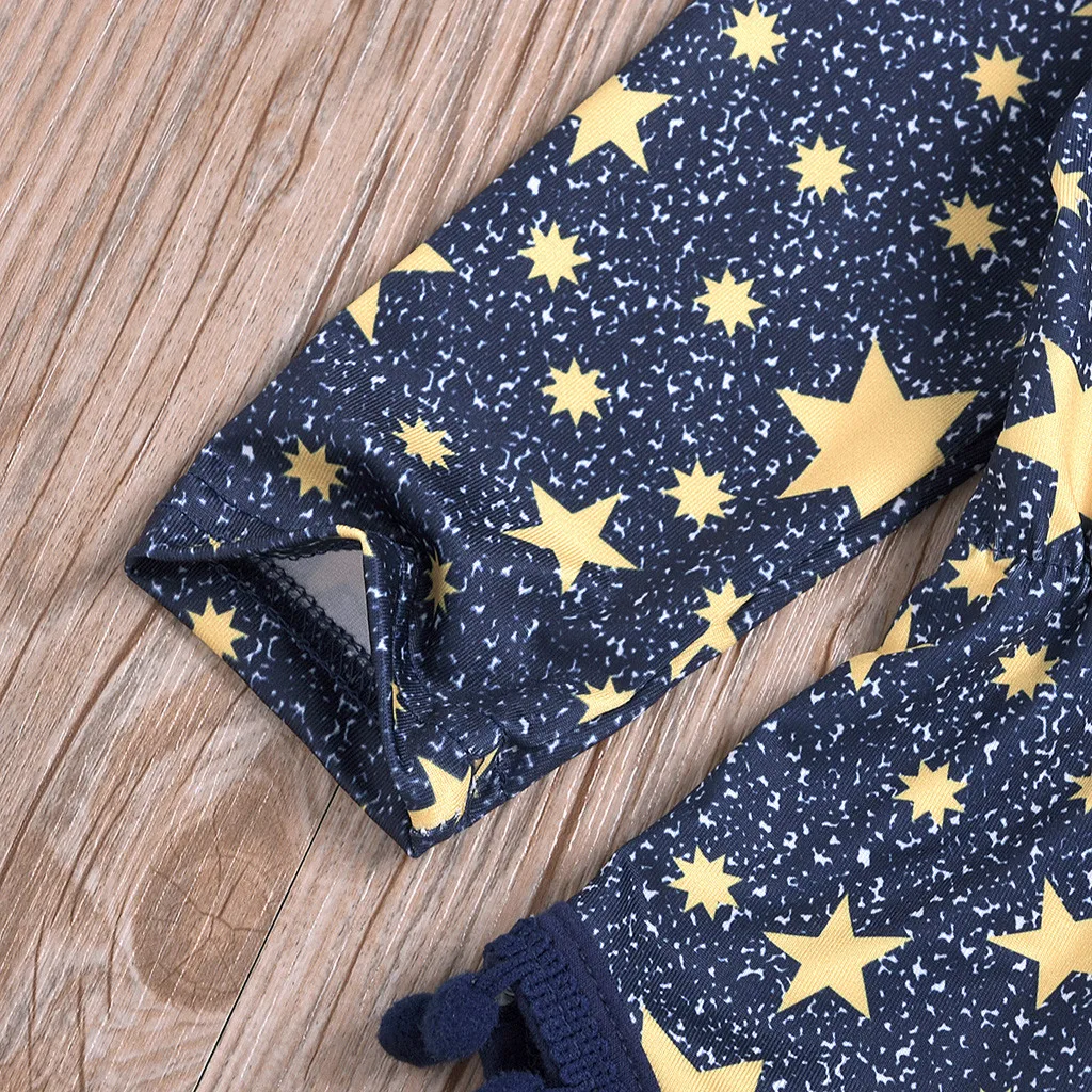 

Newborn Infant Girls Long Sleeve Star Print Romper+Headband Outfit Baby Jumpsuit Newborn Little Girls Rompers