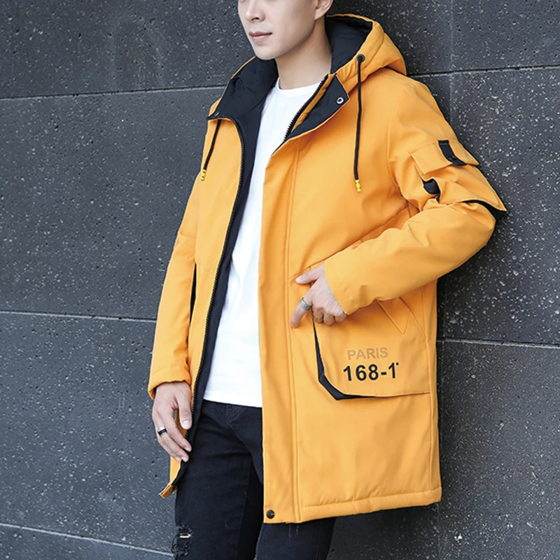 

Men New 2020 Winter New Outwear Thick Warm Parkas Jacket Coat Men Casual Waterproof Pockets Hooded Parkas Jacket Men 5XL