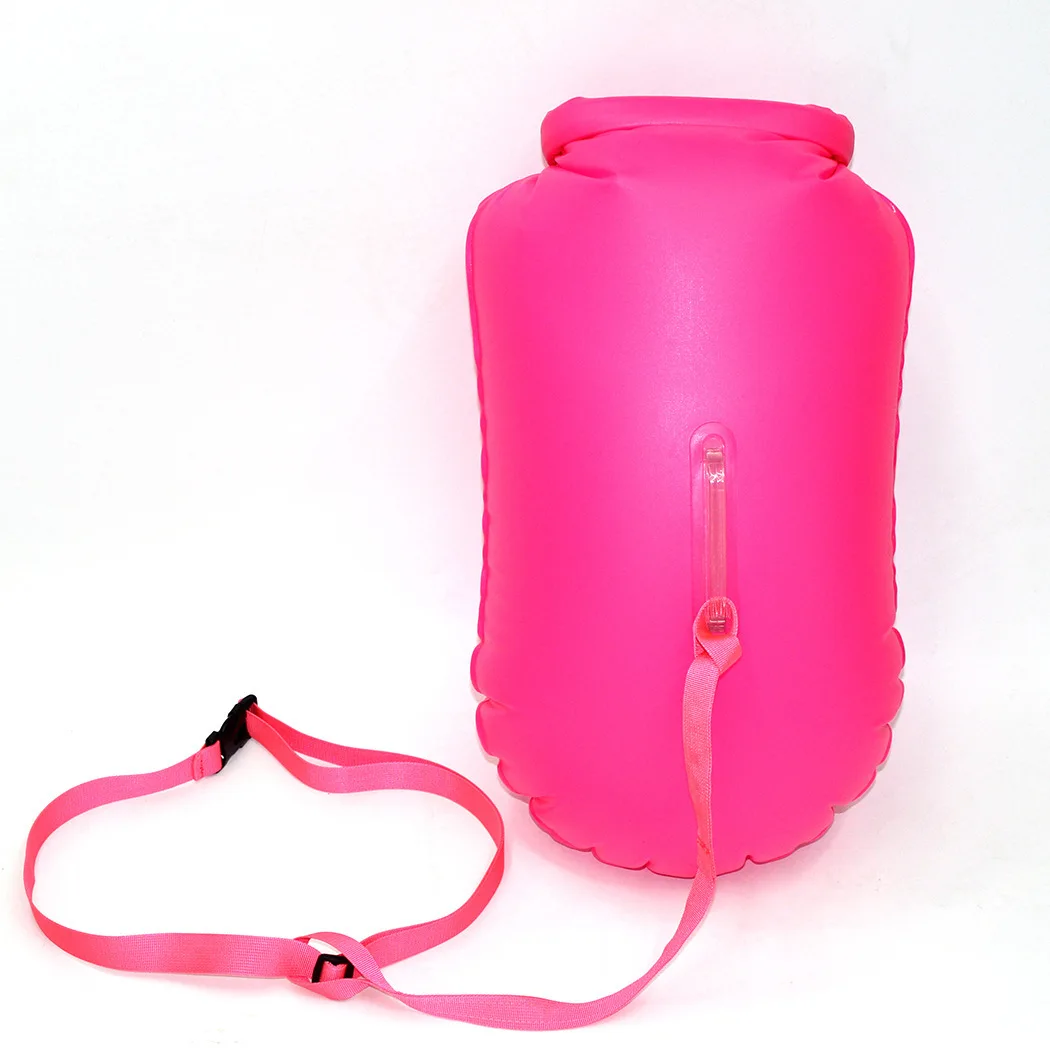 Inflatable Safety Swim Buoy Open Water Sport Lifeguard With Waistbelt Kayaking Storage Swimming Surfing Life-saving Drift Bag