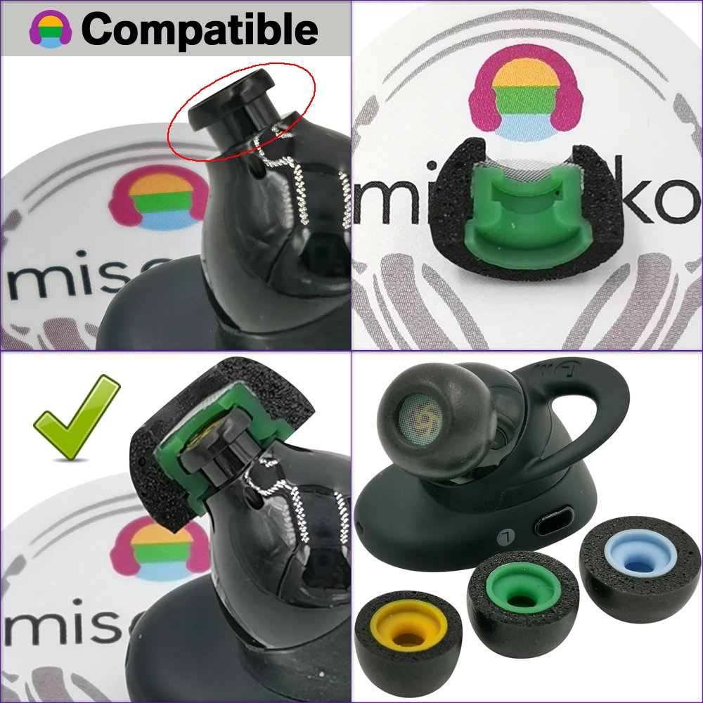 misodiko tws pro2 memory foam eartips replacement for beats fit pro studio buds samsung galaxy buds soundcore liberty free global shipping
