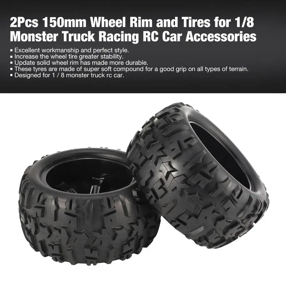 2/4 шт. 150 мм обод колеса и шины для 1/8 Monster Truck Traxxas HSP HPI радиоуправляемая модель