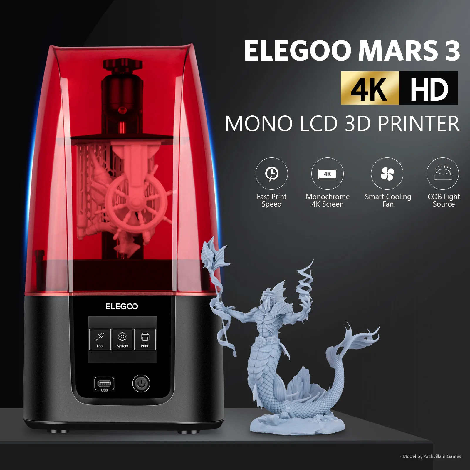 3d принтер elegoo 3 pro