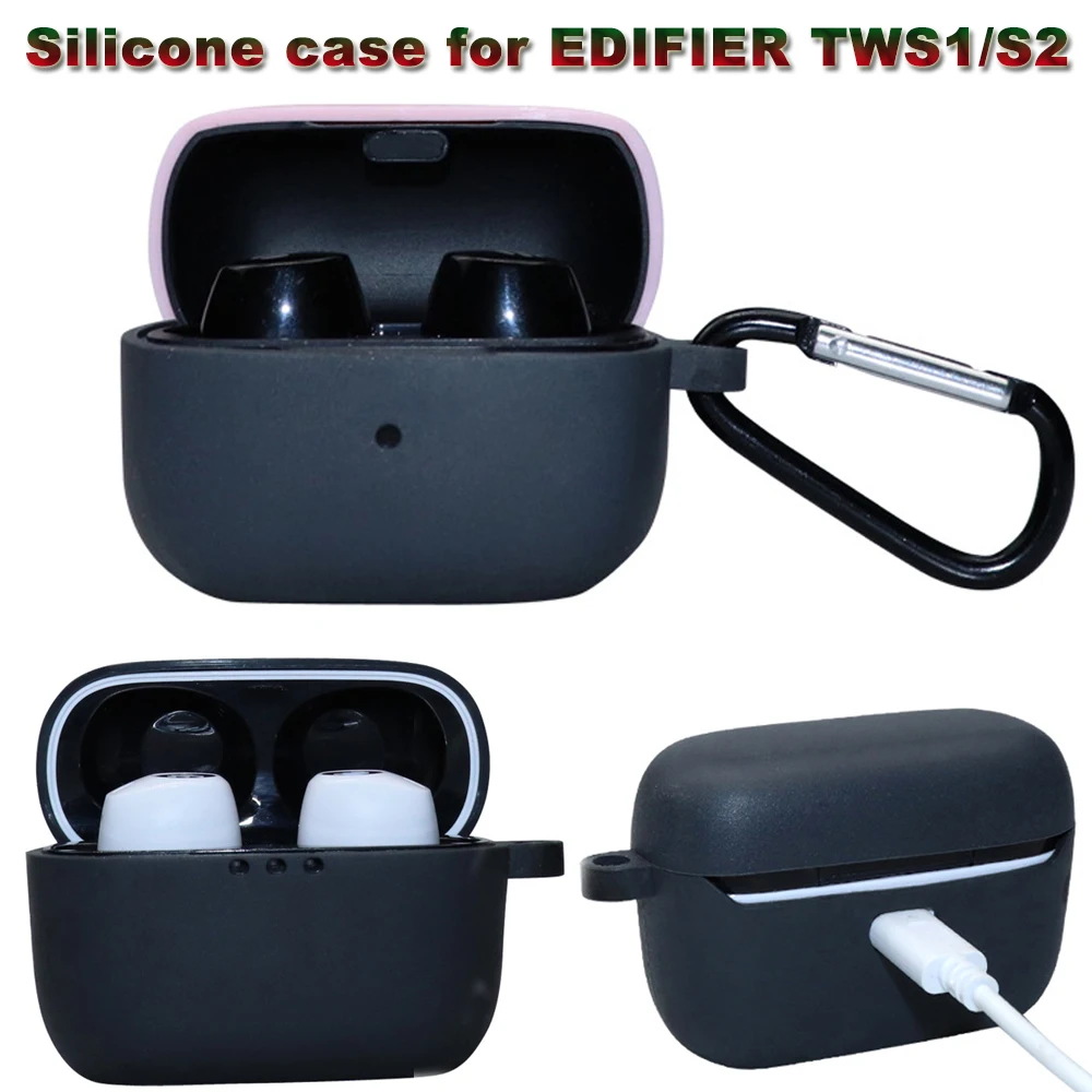 JINSERTA силиконовый чехол для EDIFIER TWS1 Bluetooth наушники защитный карабин TWS2 зарядное