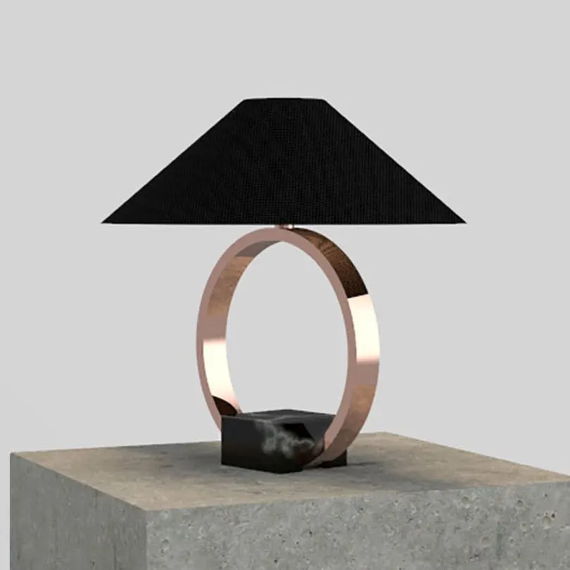 

Modern creative simple table lamp light luxury bedroom bedside lamp study model room warm table lamp