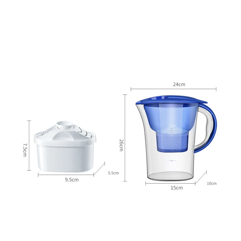 2.5л фильтр чайник заправка активированный уголь домашний офис посуда для