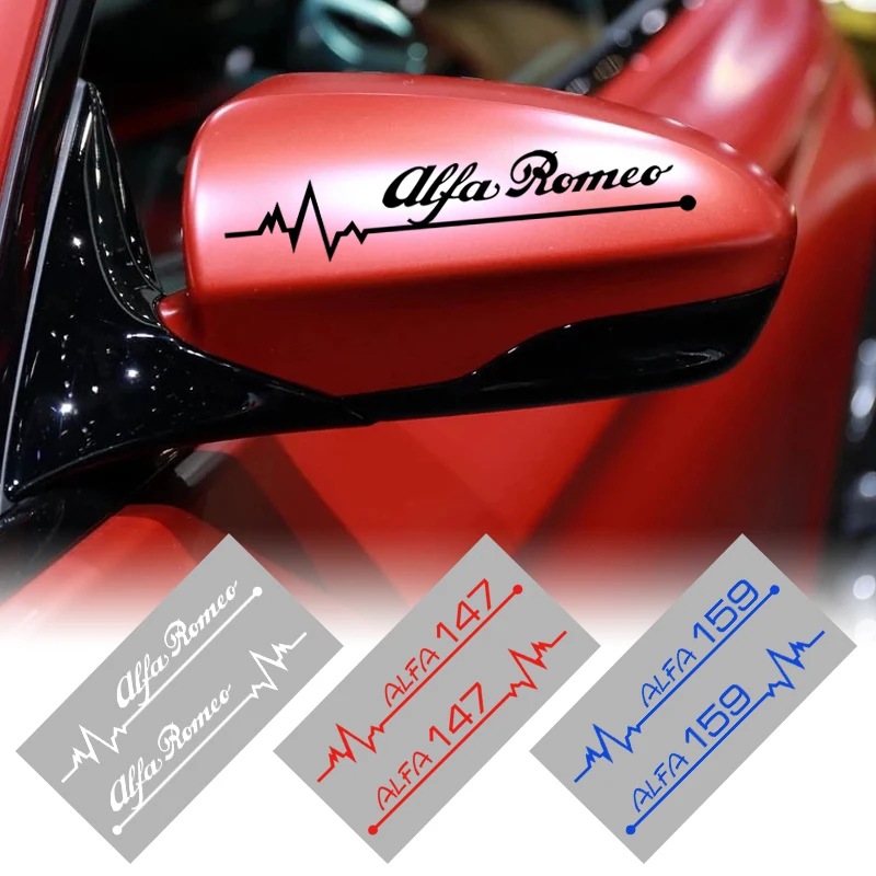 2 шт. автомобильные наклейки на зеркало заднего вида для Alfa Romeo 159 147 156 giulietta